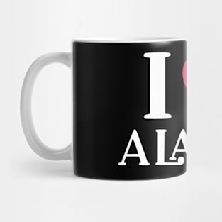 I Love Alaska State Mug